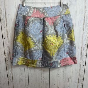 Anthropologie Leifsdottir Silk Blend Floral Skirt